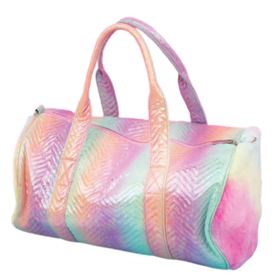 Quilted Rainbow Duffle Bag