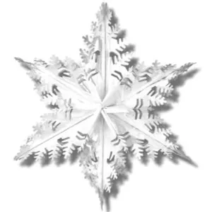 "Met. Winter Silver Snowflake 24" - Stunning Winter Decoration"