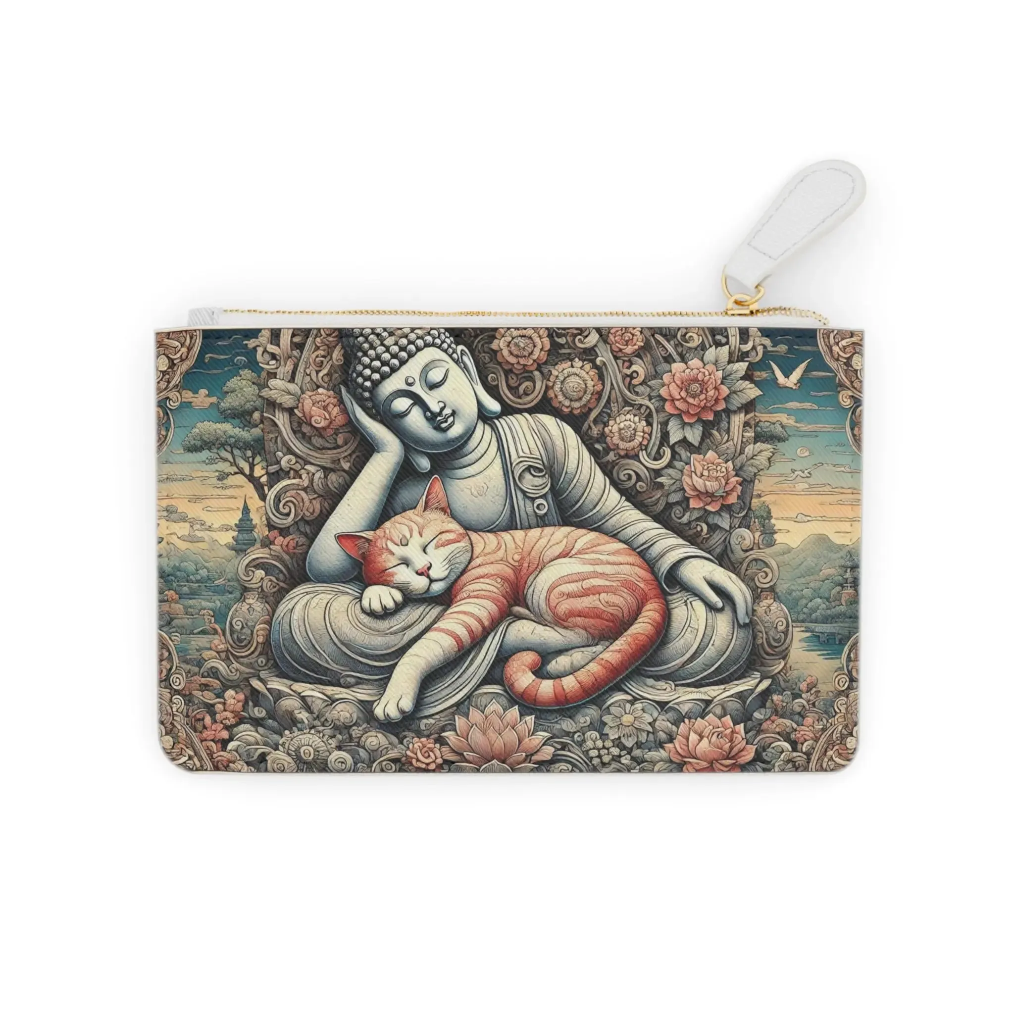 Resting Buddha Cat Naps - Mini Clutch Bag