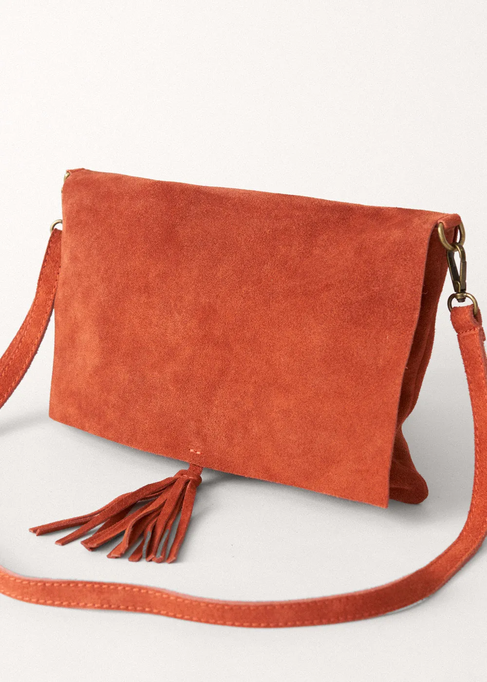 SAL SUEDE BAG - RUST