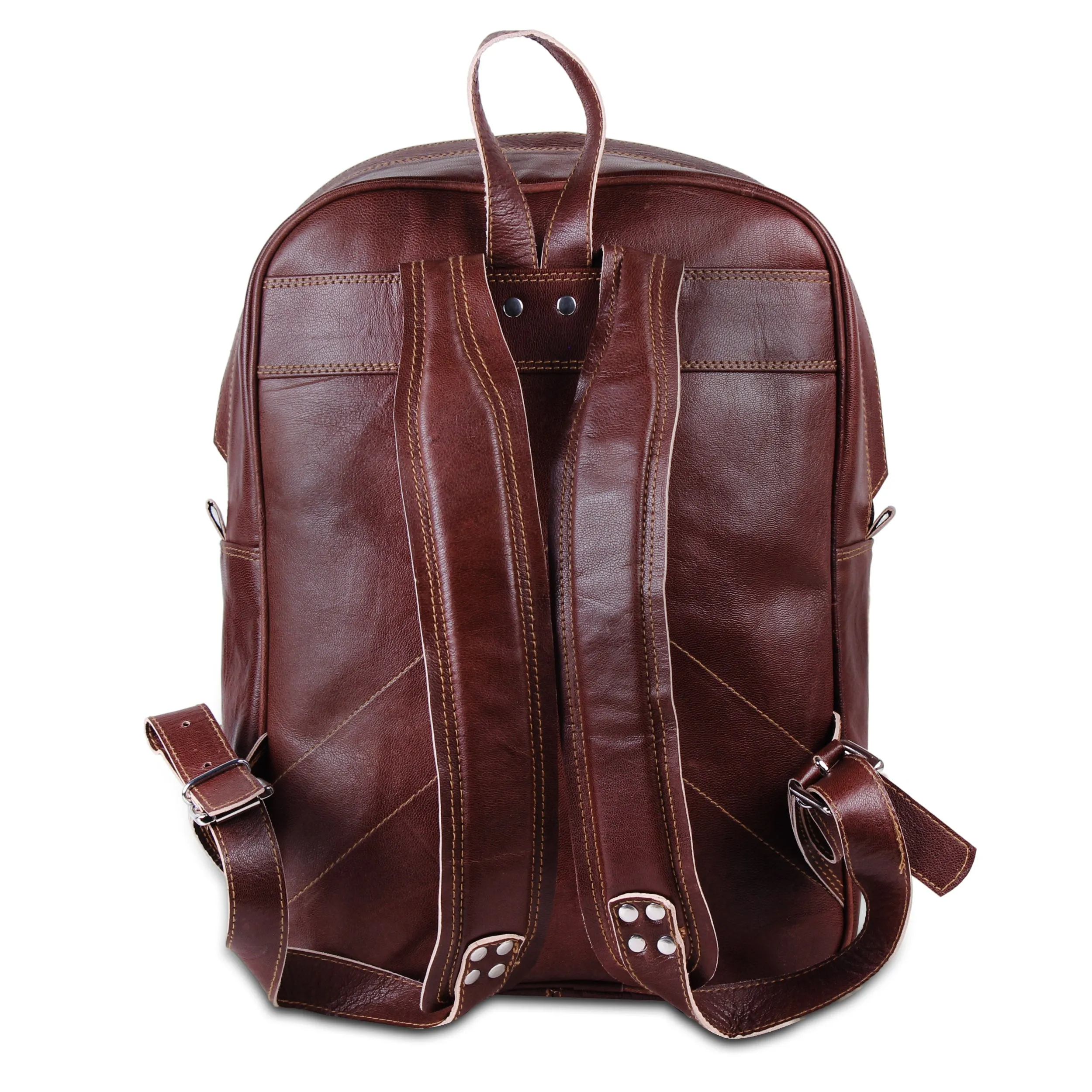 School Travel Leather Backpack