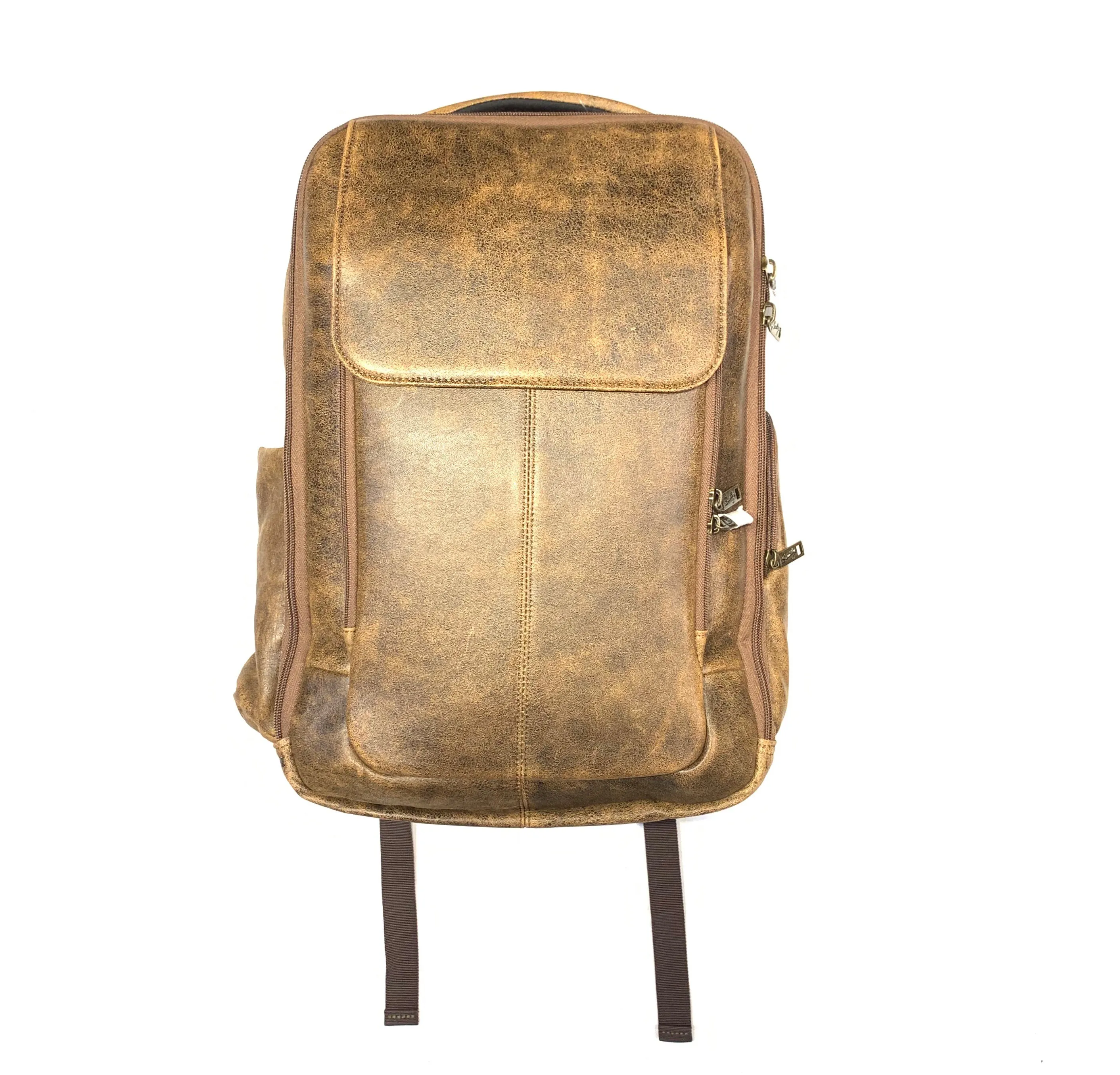 Scully Distressed  Brown Leather Backpack