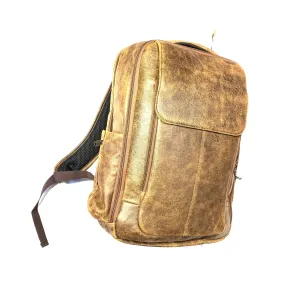 Scully Distressed  Brown Leather Backpack