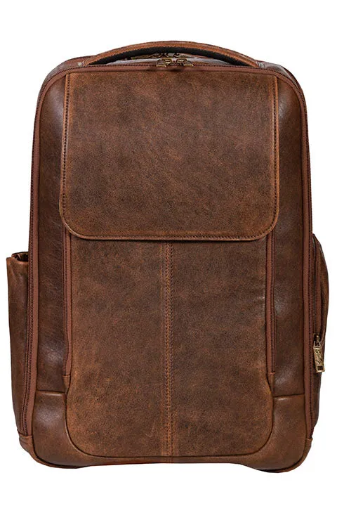 Scully Distressed  Brown Leather Backpack