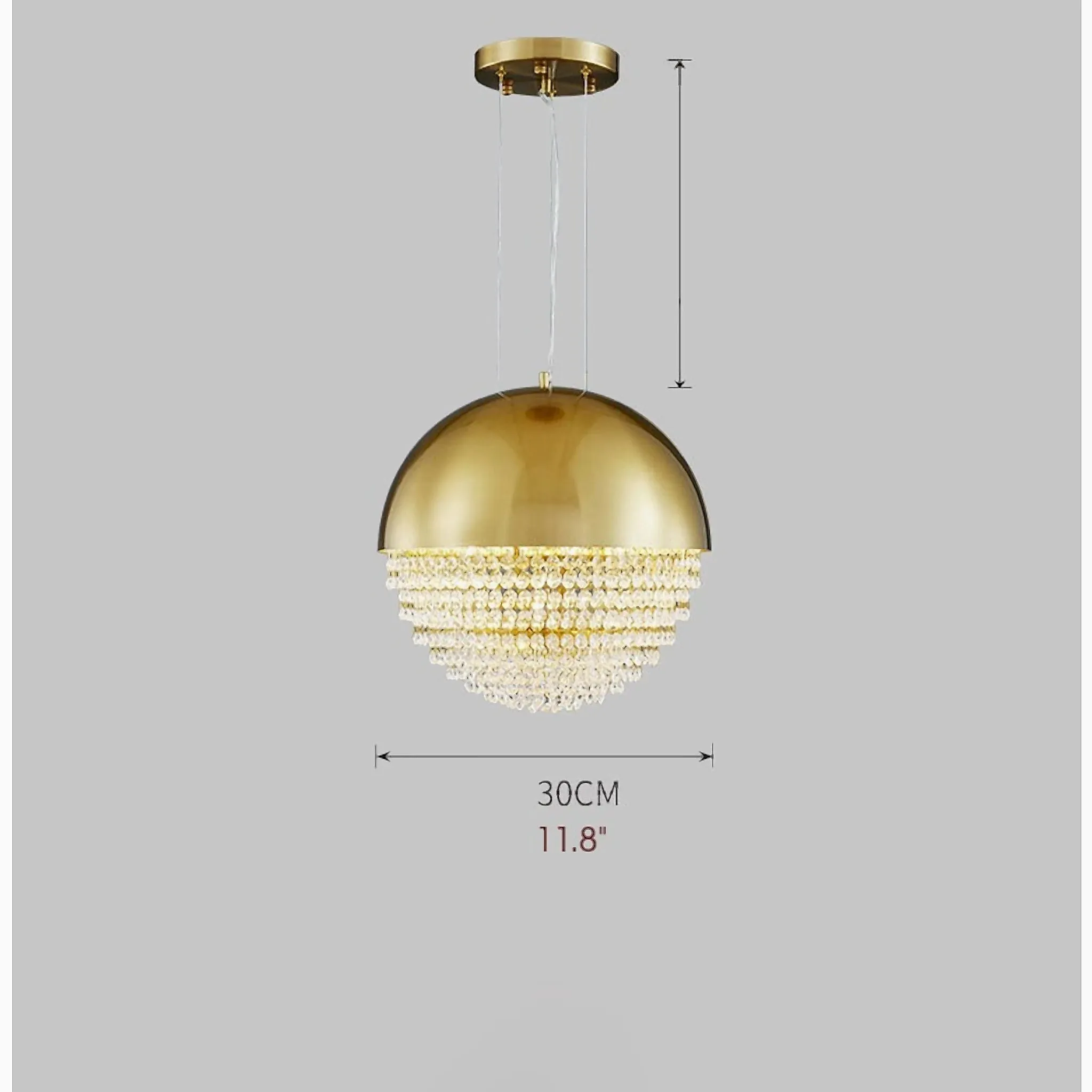 Sestri Levante | Stunning Gold Crystal Ball Chandelier