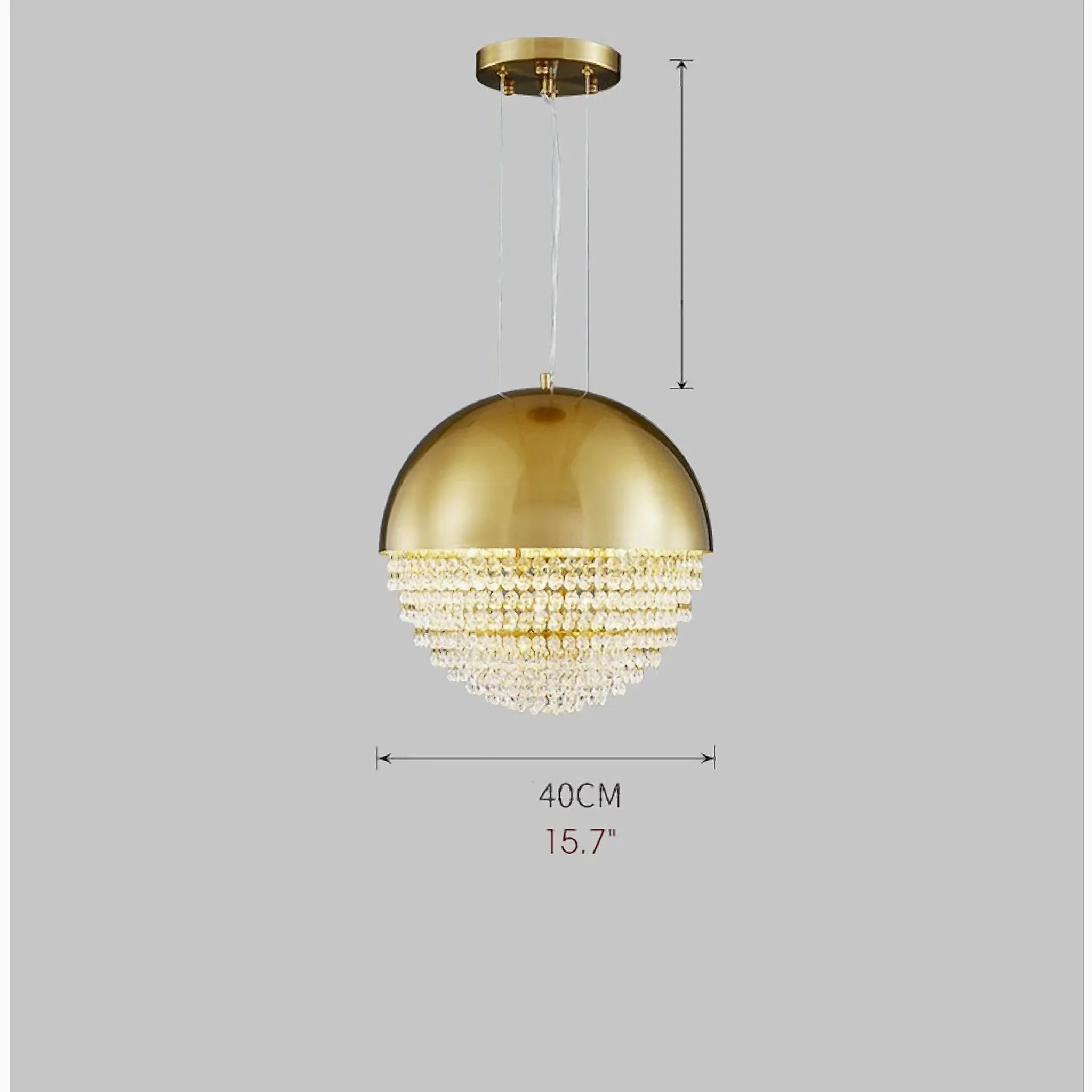 Sestri Levante | Stunning Gold Crystal Ball Chandelier