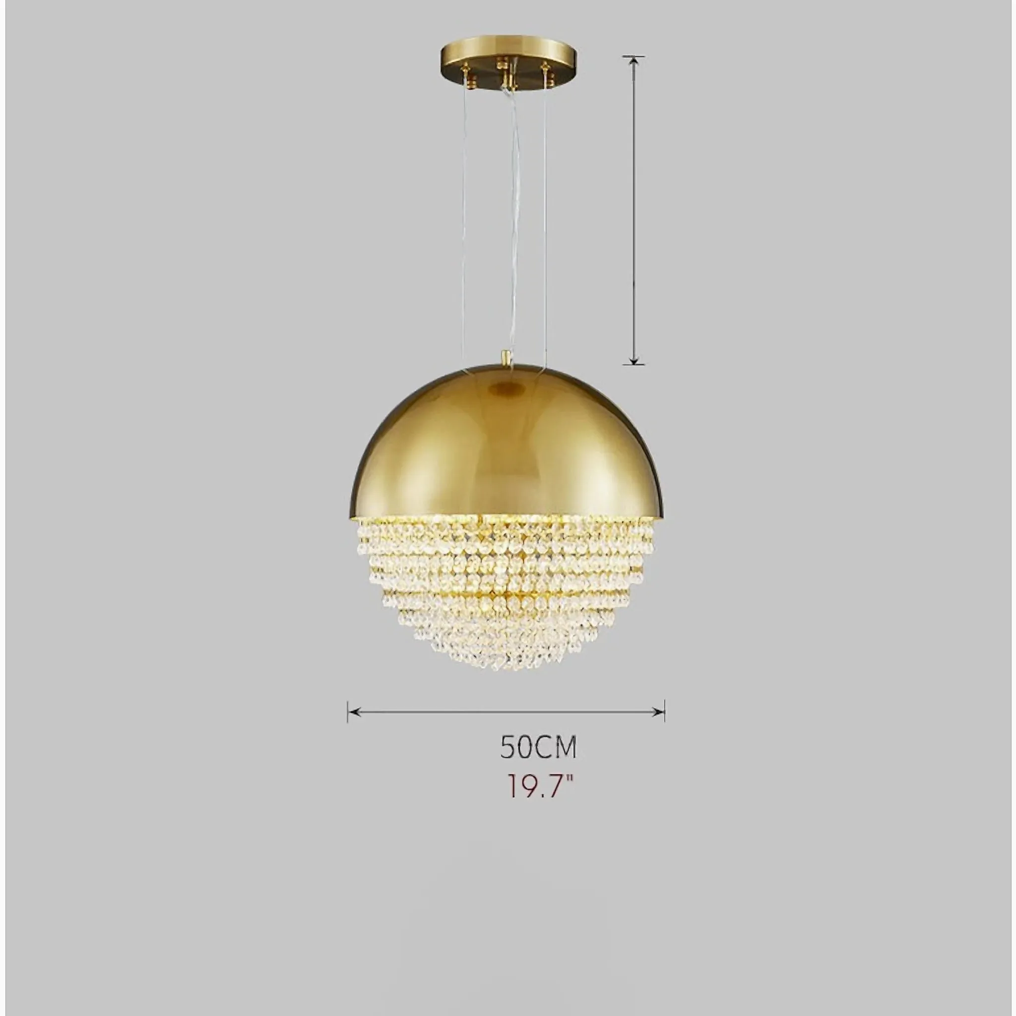 Sestri Levante | Stunning Gold Crystal Ball Chandelier