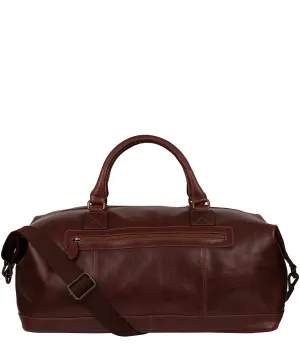 'Shuttle' Dark Chestnut Leather Holdall