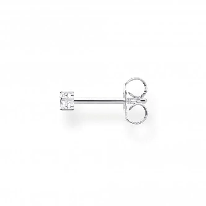 Silver Zirconia Single Ear Stud - Small H2147-051-14