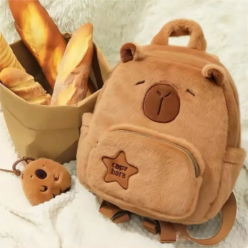 Small Capybara Plush Backpack