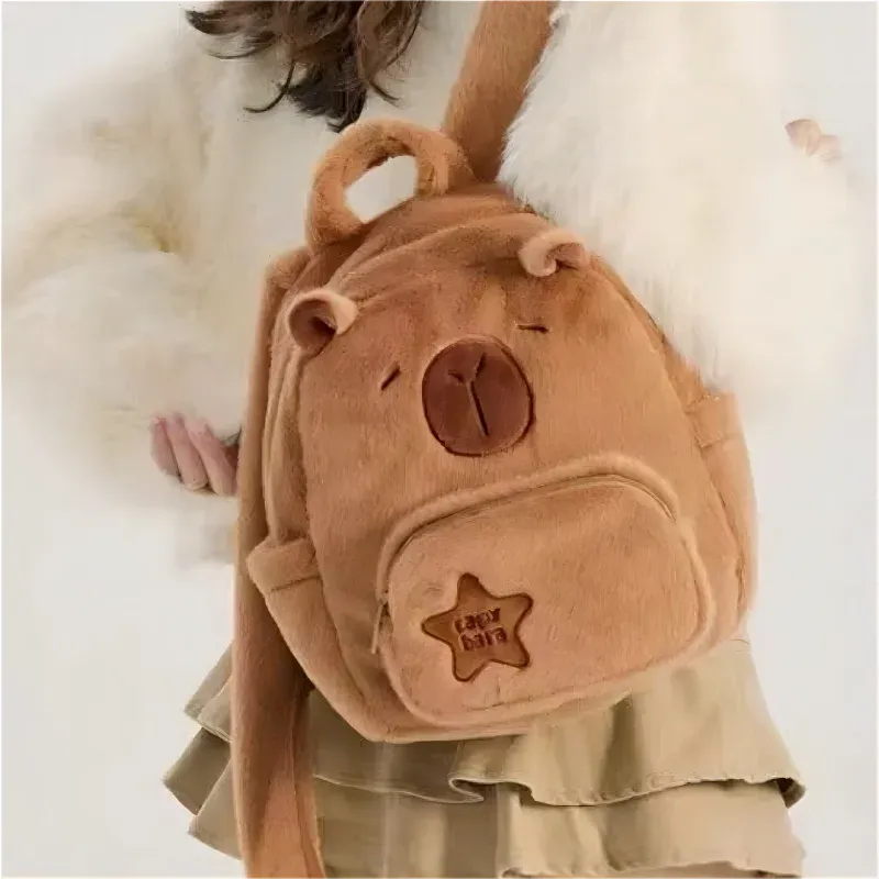 Small Capybara Plush Backpack