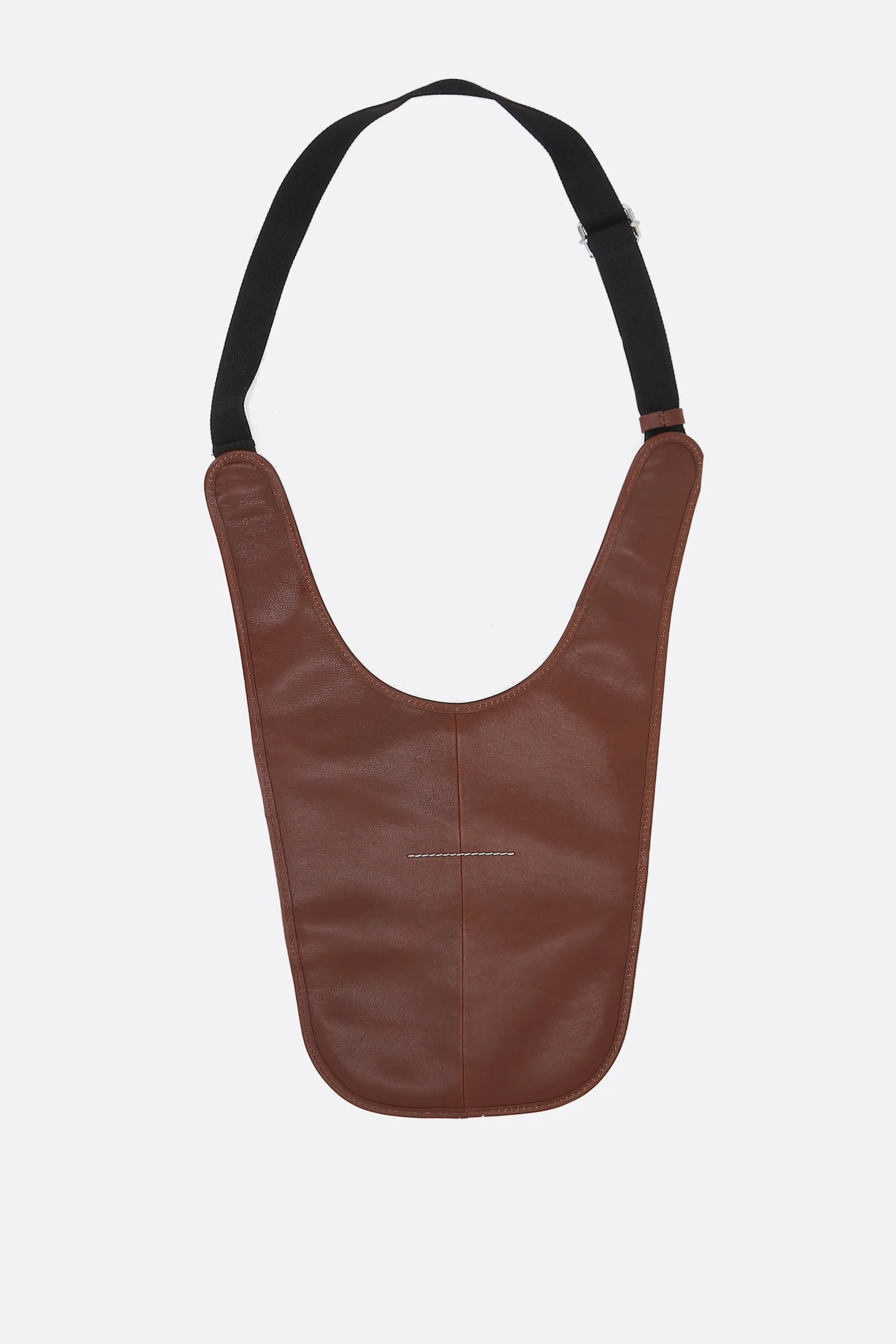 smooth leather saddle bag