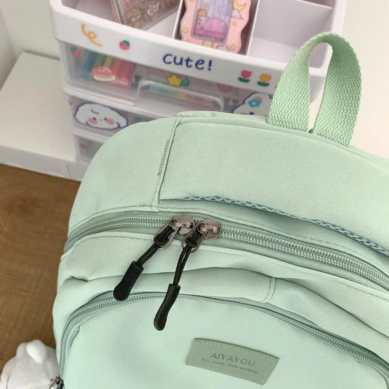 Soft Girl Waterproof School Backpack