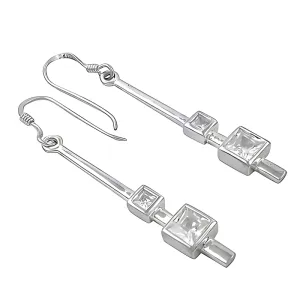 Stunning CZ Gemstone Silver Earrings - Top Fashion Accessories