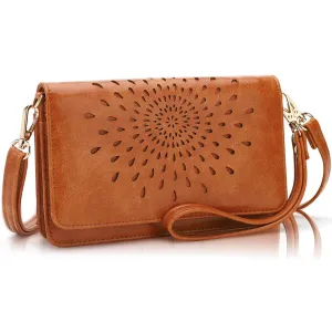 Sunflower Design Multifunctional Crossbody （BROWN）