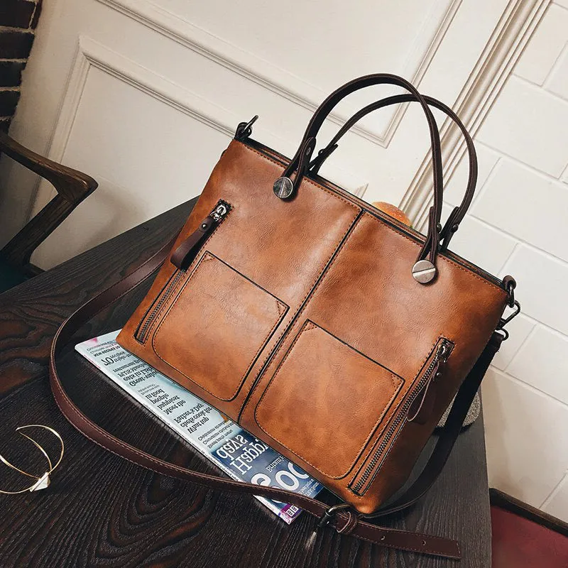 Tan Faux Leather Bag