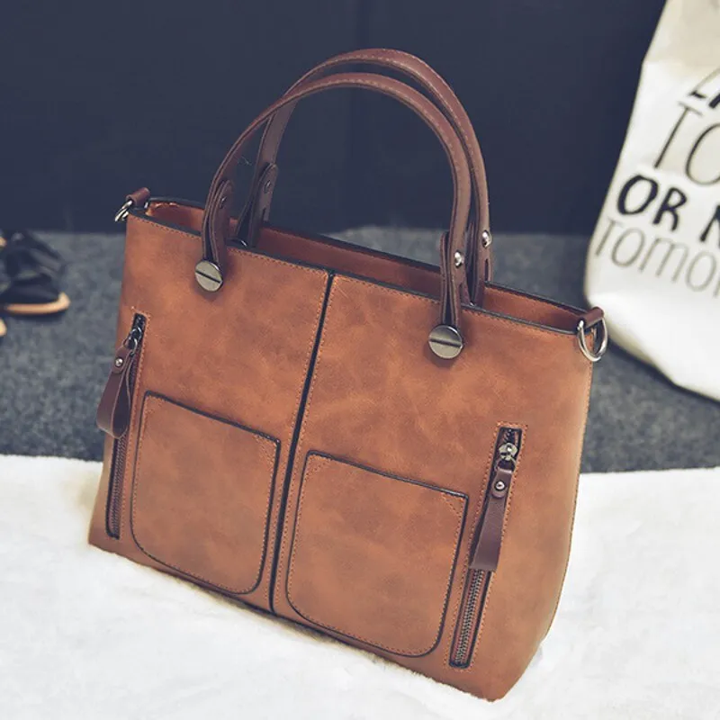 Tan Faux Leather Bag