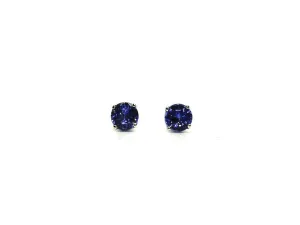 Tanzanite Stud Round Cut Ad No.1061 (6mm )