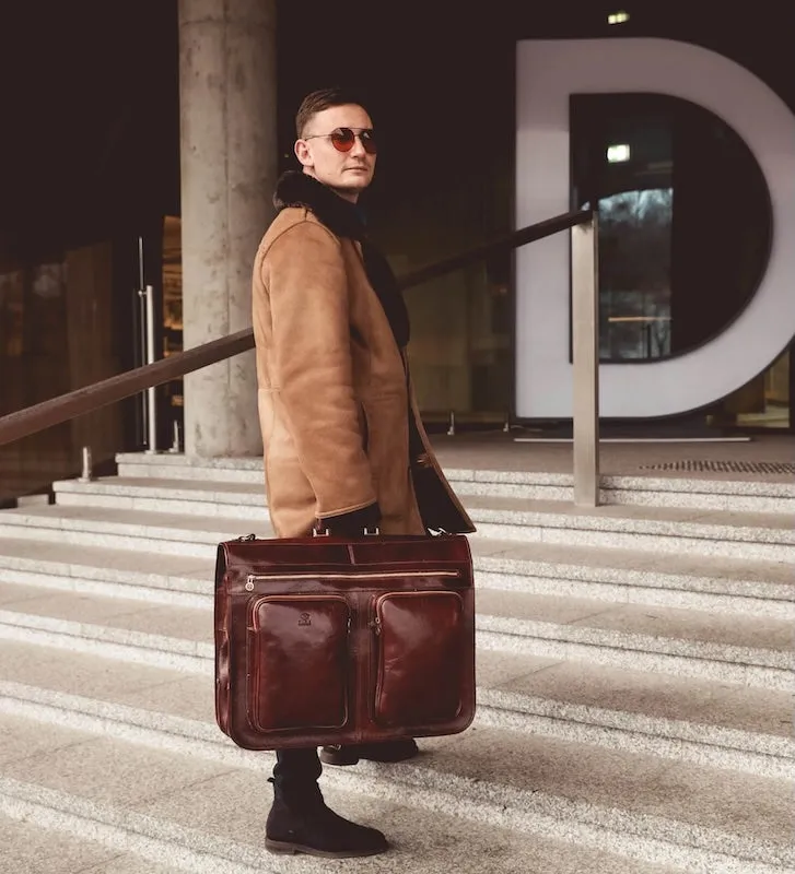 The Big Sleep - Full-Grain Italian Leather Garment Bag