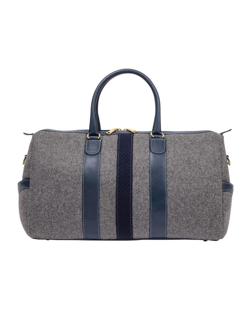 Wool Weekender Grey & Navy