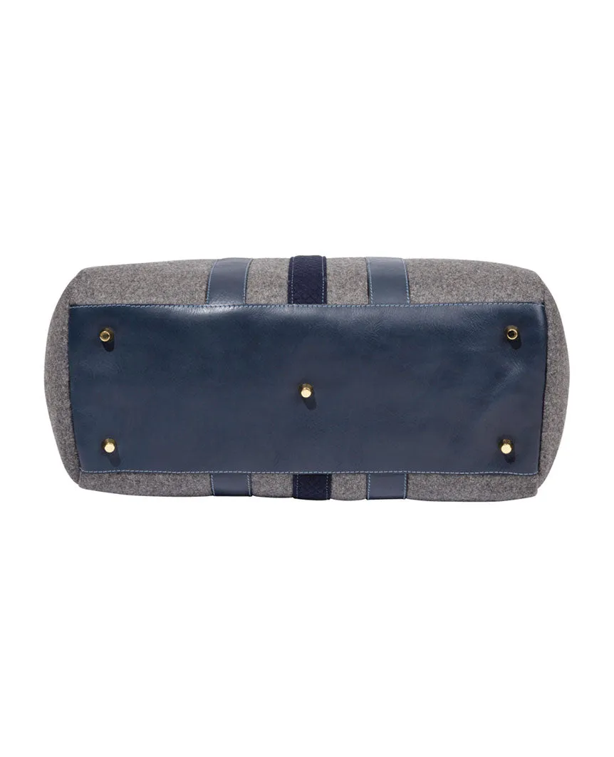 Wool Weekender Grey & Navy